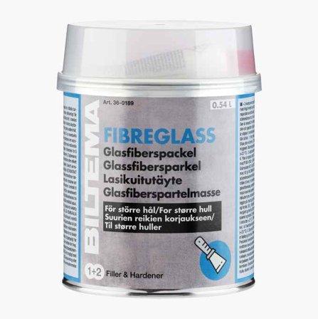 Glasfiberspackel långtrådig 0 54 l