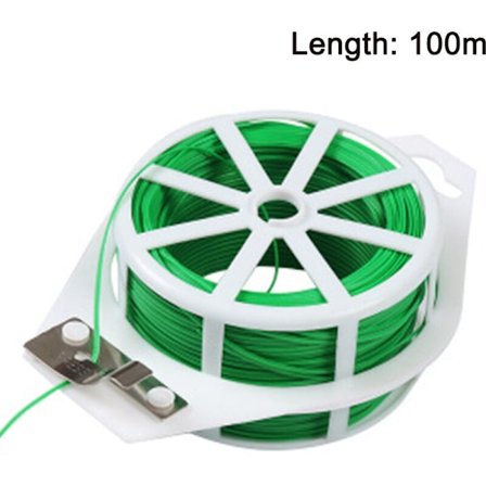 100m Twist-bindinger Havewire, Bindingswire Planter Grøn med Cutter til Have, Hjem, Kontor Grøn, 1 Pakke