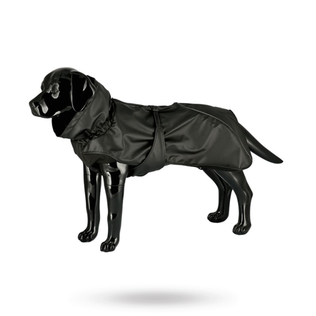 Dogman Regntäcke Aqua - Svart - Regnkläder, regnjacka & regntäcke till hund- För stora hundar