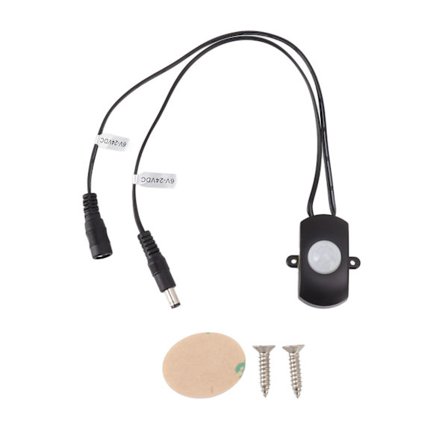 PIR Bevægelsessensor Mini Infrarød Kontakt 120 Grader til LED Strip Sikkerhed DC 6-24V