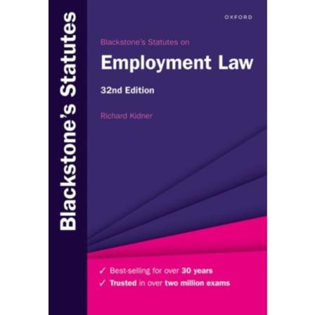 Blackstone's Statutes on Employment Law (häftad, eng)