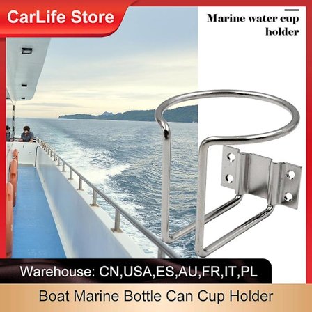 1 st rostfritt stål dryckesflaska burk mugghållare Båt Marine Yacht Husbil Ring Motorcykel kopphållare Bilunderlägg - dryckeshållare