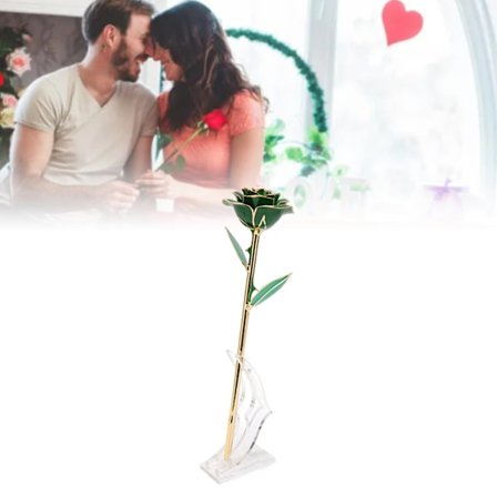 24k Gulddoppad Ros Innovativ Evigt Konserverad Ros för Thanksgiving Födelsedag Jubileum Bröllop Alla Hjärtans Dag Presenter