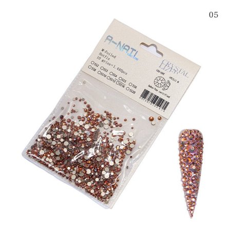 Nageldekorationer för nail art Strass Ormanent Röd Bakgrund Flat Botten Strass Flame Rose Gold Diamand 05 Amber paper card gold diamand nagelstickers