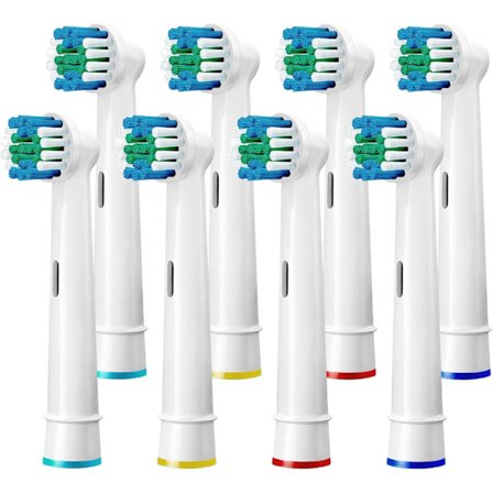 Kompatibla Ersättningsborsthuvuden för de flesta Braun Oral B eltandborstar (8-pack i vitt)