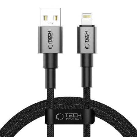 Tech-Protect UltraBoost DNA USB-A / Lightning-kabel 15W/2,4A 100 cm - grå