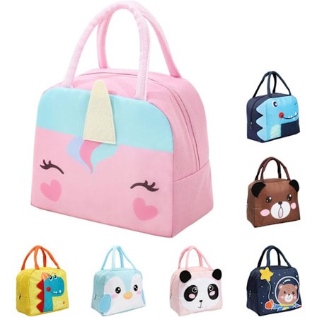 Madpakke til Børn, Piger og Drenge, Genanvendelig Tegneserie Isoleret