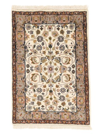 Orientalsk Bidjar Indisk Tæppe 60X90 Brun/Beige Uld, Indien