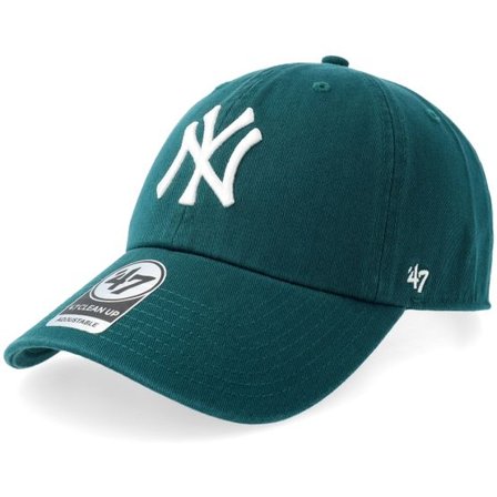 47 Brand - MLB Grön unconstructed Keps - New York Yankees 47 Clean Up Pacific Green/ White Adjustable @ Hatstore