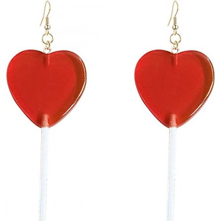 Sødt og Sød Hjerteformet Klar Transparent Harpiks Lollipop Øreringe Harpiks Slik Øreringe Kostume Trendy Stil Kvinder Pige Smykker