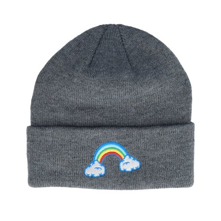 Kinder Coal - Grau cuff Mütze - Kinder The Crave Charcoal Rainbow Cuff @ Hatstore