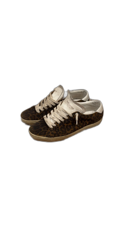 Saint Laurent leopardmönstrade sneakers