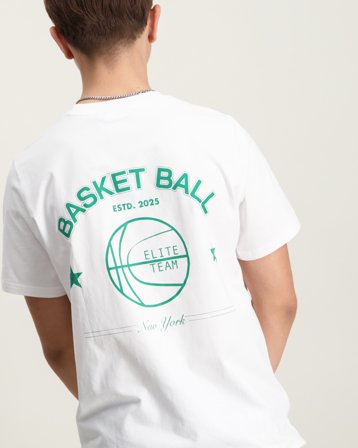 Zeke Essential Print Tee Vit T-shirts Kille - Kids Brand Store