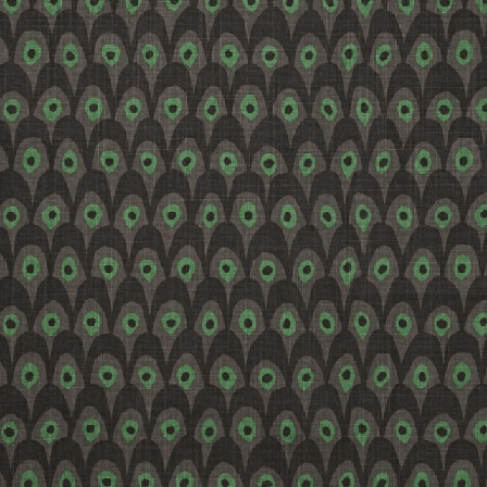 Littlephant Tyg på löpmeter - Circus, grå/grön metervara Svart 145 cm