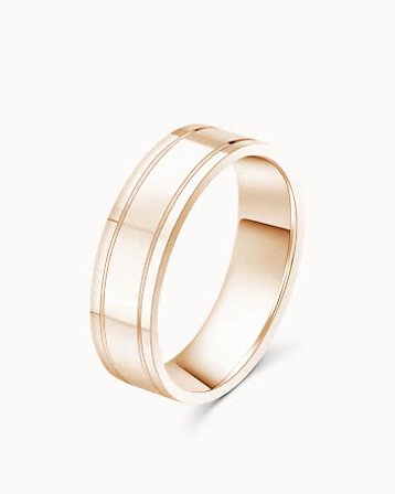 JOHN - Unique Engagement Ring or Wedding Ring for Him 18K Rose Gold