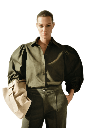 Wera Twillblus HALO Blusar Grön 44