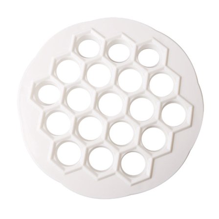 1 stk hvit kjøkken-dumpling-papir 19 hull dumpling-hastighet