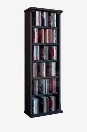 VCM - Cd/DVD-tårn Vetro til 150 Cd's - Sort - Hylder & opbevaring - Fra Homeroom