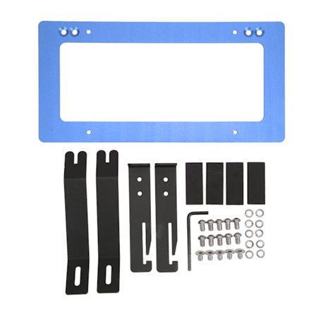 Tesla Model Y 2017-2022 Front Skiltramme Feste Brakett Aluminium Legering Erstatning Blå