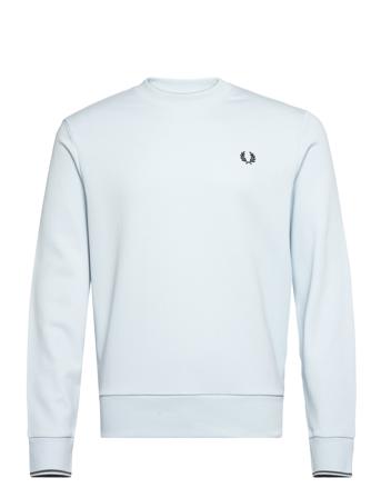 Crew Neck Sweatshirt Sweat-shirt Genser Blå Fred Perry*Betinget Tilbud