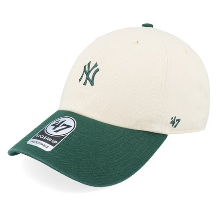 47 Brand - MLB - Beige - unconstructed - Cap - New York Yankees Base Runner Tt Clean Up Natural/Green Dad Cap - Hatstore