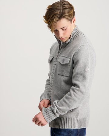 MAGGIORE Heavy Knit Cardigan Grå Genser Gutt - Kids Brand Store