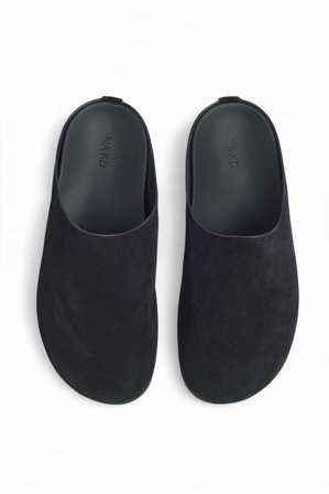 NA-KD Suede Slip Ons - Lædersko - Sort - EU 41