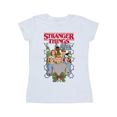 Netflix Dam/Kvinnor Stranger Things Jul Affisch Bomull T-shirt