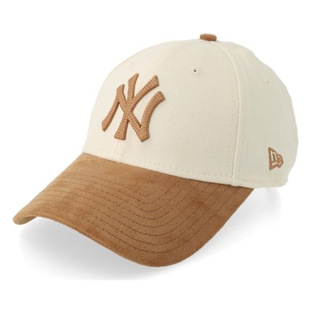 New Era - MLB Beige adjustable Caps - New York Yankees Womens Faux Suede 9FORTY Stone/Caramel Adjustable @ Hatstore