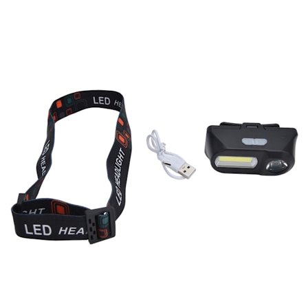 USB Oppladbar Mini LED Hodelykt Justerbar Lommelykt for Camping Fotturer Utendørs