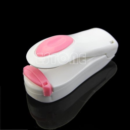 Rosa förseglingspåse i plast, bärbar värmeförseglingsmaskin