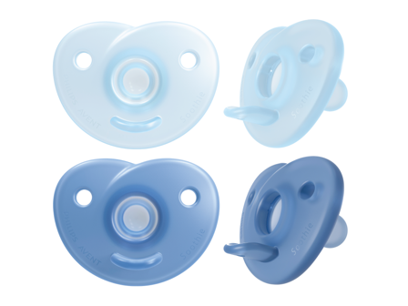 Philips Avent Soothie Heart Smokker, 0–6 mnd, blå, 2 stk.