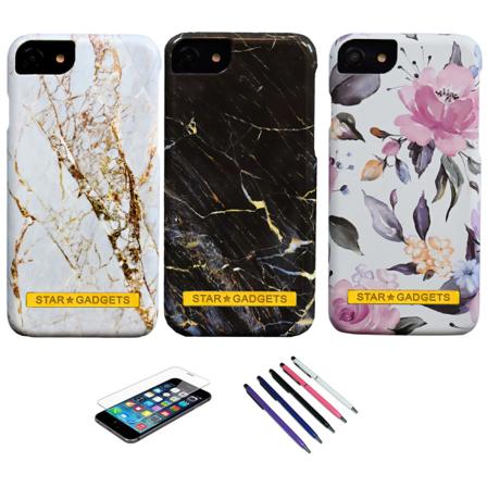 iPhone 7/8/SE (2020 & 2022) - Kotelosuoja Kukka / Marmori Rosa