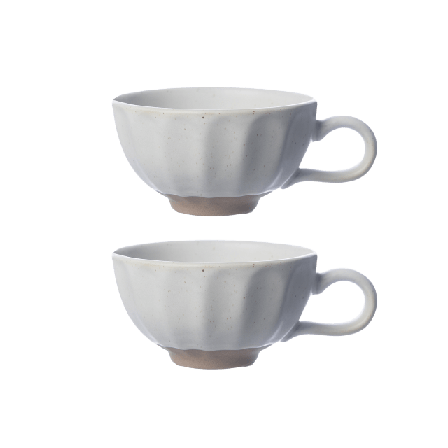 ERNST Kopp stengods 2-pack Kök & matlagning Vit d10,5 h5,7