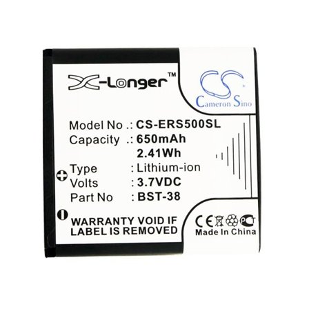 Batteri till SmartPhone, Mobil för Sony Ericsson W580c, K858c, K850i m.fl.