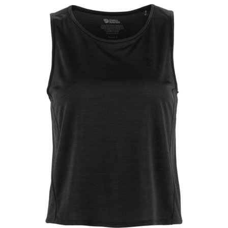Fjällräven Women's Abisko Lite Tank T-Shirt in Black, Recycled Polyester | Size: XS