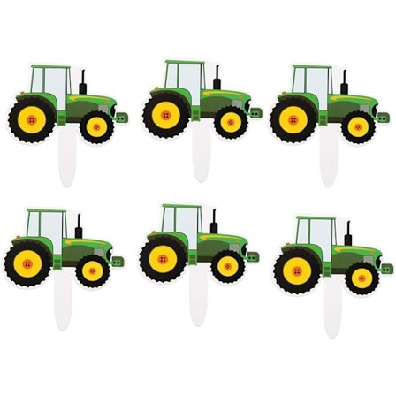 70 st fordonstårta insats dekorationer grön traktor tårta dekorationer papper