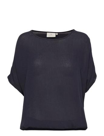 Amber Stanley Blouse Blouses Short-sleeved Sininen Kaffe