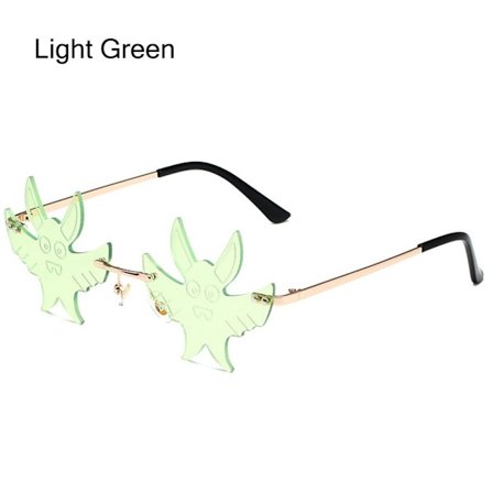 Lepakon muotoiset aurinkolasit Goth lasit VAALEENVIHREÄ VAALEENVIHREÄ