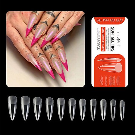 Kunstige falske neglspisser klare falske negler trykk på falske neglspisser full dekning falske neglspisser for DIY hjemmsalong #17