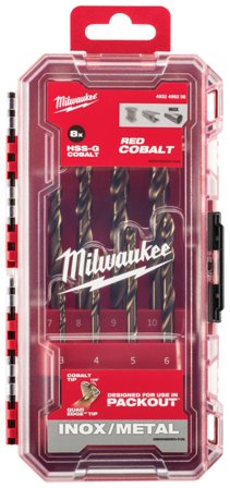 Milwaukee 4932499256 Metallborsett 8 deler, Maskintilbehør & forbruk