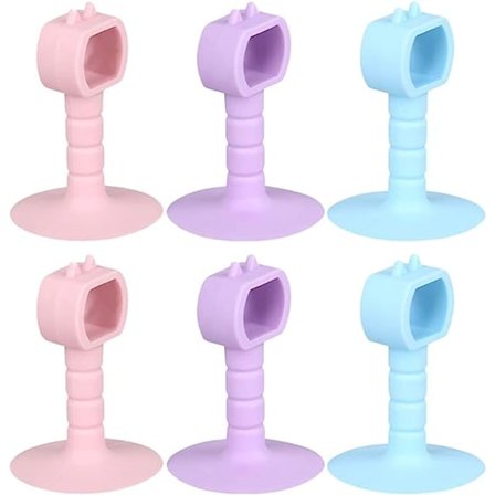 6 stk. dør sugekop Hold-åben dørlås Silikone sikkerhedsdørbeskytter