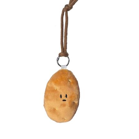 Mjuk liten potatis hängande dekoration söt plysch tecknad grönsak plysch nyckelring ryggsäck väska hänge prydnad födelsedagspresent