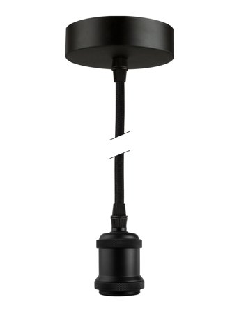 e3light E3 Lamp Vintage E27 Pendant - Black - Ø10X6.0CM