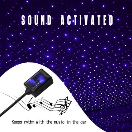 USB stjärnljus Fantastiskt automatiskt roterande stjärnljus Biltakstjärnljus för jubileumsfest