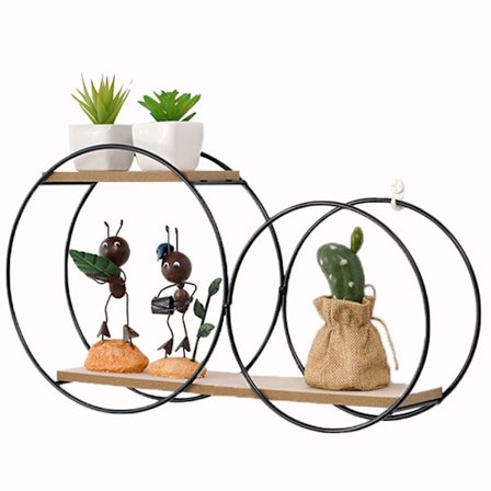 Oppbevaringshylle, dekorasjon, anheng, moderne flytende hyller, moderne vegghyller, metallhyller, flytende hylle, smidd jern og trebokhylle