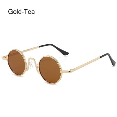Små runde solbriller Circle Shades GOLD-TEA GOLD-TEA