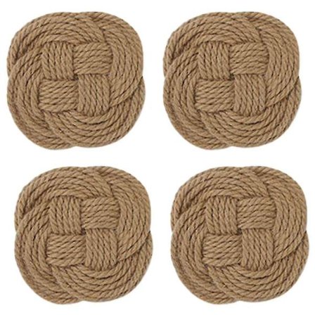 Heklede Nautiske Tau-Underlag, Sett med Fire, Absorberende