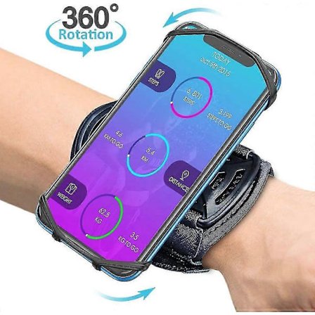 Mobiltelefon Poet Løb, 360 Graders Rotation Håndled Mobiltelefon Holder Jogging Til Alle Telefoner Med Skærmen Af, Mobiltelefon Armbånd Med 