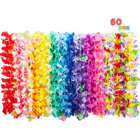 60 st Hawaiian Luau Blomsterhalsband Garland för